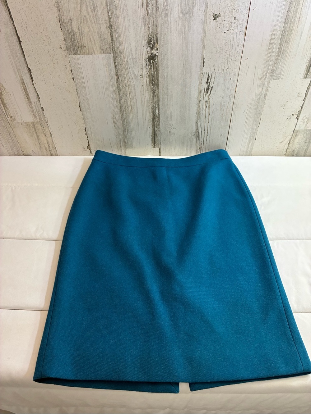 Wool J. Crew Teal Women's A-Line Skirt - Classic Professional Style Sz 6